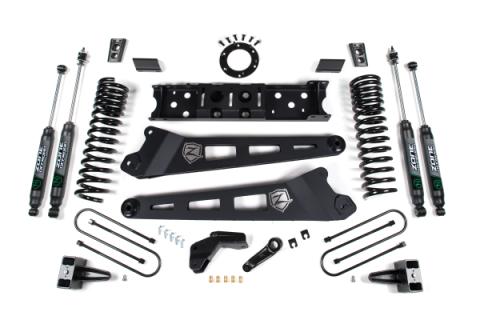 19-24 RAM 3500 6.5 Inch Radius Arm 5 Inch Rear Block Without Overload Diesel 6-Bolt T-Case Fox Adventure Shocks Zone Offroad
