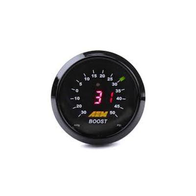 Classic Digital Hi-Boost Gauge Kit Reads from -30 to 50 PSI AEM Electronics