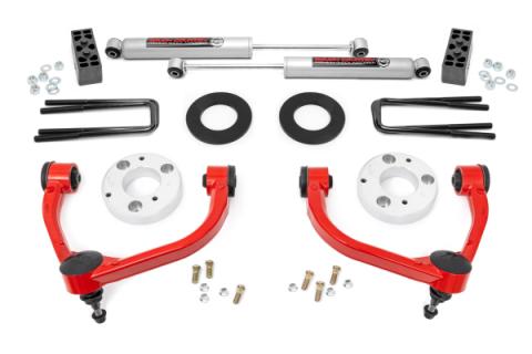 3 Inch Lift Kit Red Ford F-150 4WD (2009-2013) Rough Country