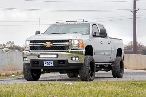 Chevrolet LED Fog Light Kit Black Series w/Amber DRL 11-14 Silverado 2500/3500HD Rough Country
