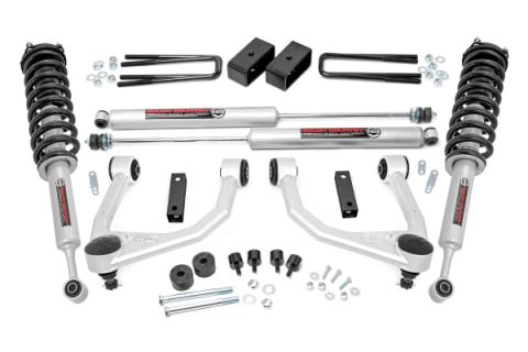 3.5 Inch Toyota Bolt-On Lift Kit w/Lifted Struts and N3 Shocks 07-20 Tundra 2WD/4WD Rough Country