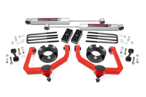 3 Inch Lift Kit N3 Shocks Red Nissan Titan 2WD/4WD (2004-2024) Rough Country