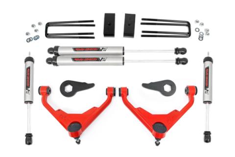 3 Inch Lift Kit FT Code V2 Red Silverado/Sierra 2500HD/3500HD/Suburban 2500/Yukon XL 2500 (01-10) Rough Country