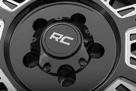 86 Series Wheel One-Piece Gloss Black 20x10 6x5.5 -25mm Rough Country