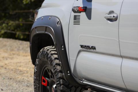 Defender Pocket Fender Flare Midnight Black Metallic Toyota Tacoma (16-23) Rough Country