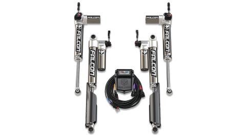20-Up Jeep Gladiator JT No Mojave EcoDiesel SP2 3.5 e-Adjust Piggyback Shock Kit 0-1.5 Inch Lift Falcon Shocks