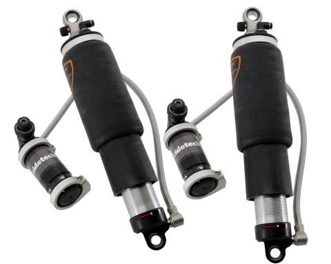 Rear TQ Shockwaves 7000 Series W/ 6.9 Inch Stroke And 1.7 Inch Eye Pair Of Triple Adjustable Shock waves 4 Inch Rolling Sleeve W/ 1/4 Inch Fittings And Bearing Spacers 1/2 Inch And 5/8 Inch 13.75 Inch X 20 Inch W/ A 16.75 -17.5 Inch Ride Height Ridetech