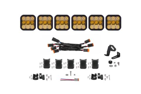 SS5 Sport Universal CrossLink 6-Pod Lightbar Yellow Combo Diode Dynamics