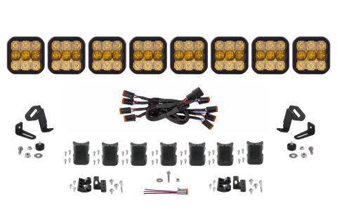 SS5 Sport Universal CrossLink 8-Pod Lightbar Yellow Combo Diode Dynamics