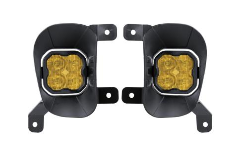 SS3 LED Fog Light Kit for 2013-2018 Ram 1500 Yellow SAE Fog Sport w/ Backlight Diode Dynamics