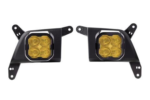SS3 LED Fog Light Kit for 2019-2021 Chevrolet Silverado 1500 Yellow SAE Fog Max w/ Backlight Diode Dynamics