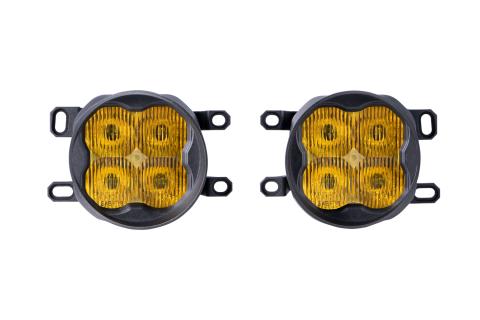 SS3 LED Fog Light Kit for 2012-2014 Toyota Prius, Yellow SAE Fog Sport with Backlight Diode Dynamics