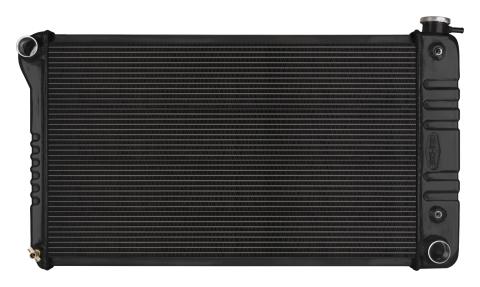 66-71 Oldsmobile 442 Aluminum Performance Radiator Black Night Rider Series Cold Case Radiators
