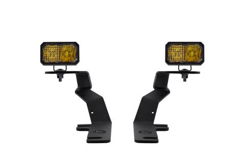 Stage Series 2in LED Ditch Light Kit for 2017-2020 Ford Raptor, Sport Yellow Combo Diode Dynamics