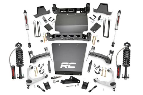 7 Inch Stamped Steel LCA Lift Kit Forged UCA Bracket Vertex/V2 Shks Silverado/Sierra 1500 (16-18) Rough Country