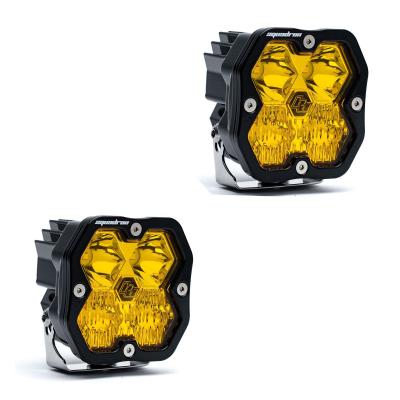Squadron 2.0 Sport Black LED Auxiliary Light Pod Pair (No Harness) Universal Baja Amber Driving/Combo Baja Designs