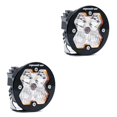 Squadron-R 2.0 Sport Black LED Auxiliary Light Pod Pair (No Harness) Universal Clear Driving/Combo Baja Designs
