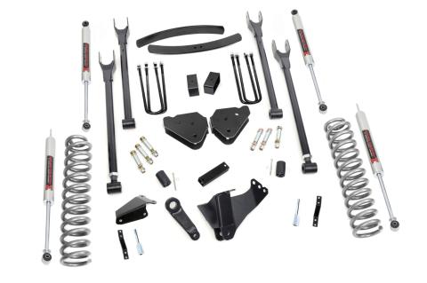 6 Inch Lift Kit Gas 4 Link M1 Add-A-Leaf Ford F-250/F-350 Super Duty (05-07) Rough Country