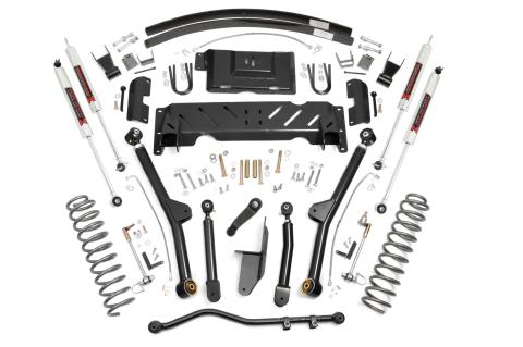 4.5 Inch Lift Kit Long Arm AAL NP242 M1 Jeep Cherokee XJ 4WD (84-01) Rough Country