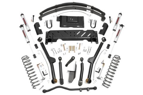 4.5 Inch Lift Kit Long Arm RR Leafs V2 Jeep Cherokee XJ 4WD (84-01) Rough Country
