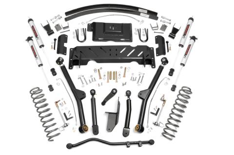 4.5 Inch Lift Kit Long Arm RR AAL NP231 V2 Jeep Cherokee XJ (84-01) Rough Country