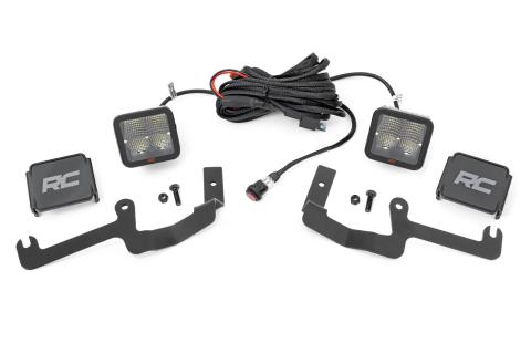 LED Light Kit Ditch Mount 2 Inch Spectrum Pair Spot Chevy Silverado 1500 (19-26) Rough Country