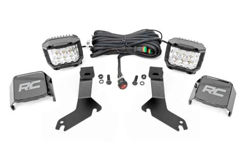 LED Light Kit Ditch Mount 3 Inch OSRAM Wide Chevy Silverado 1500 (99-06)/Tahoe (00-06) Rough Country