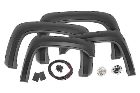 Pocket Fender Flares 6 Foot 7 Inch & 8 Foot Bed 16 Graystone Chevy Silverado 1500/2500HD/3500HD (07-14) Rough Country