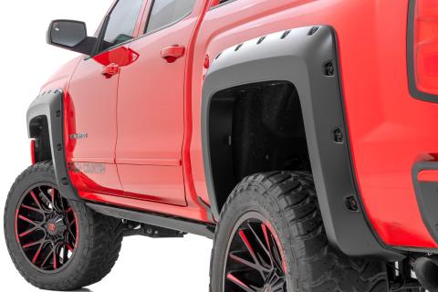 Pocket Fender Flares 6 Foot 7 Inch & 8 Foot Bed G1C Overcast Chevy Silverado 1500 (14-18)/2500HD Rough Country