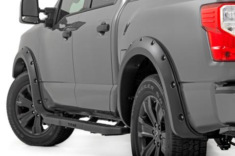 Pocket Fender Flares G41 Magnetic Black Nissan Titan 2WD/4WD (2017-2024) Rough Country