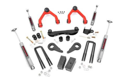 2-3 Inch Lift Kit Rear Blocks Red Silverado/Sierra 1500 Truck & SUV 4WD (1988-1999) Rough Country