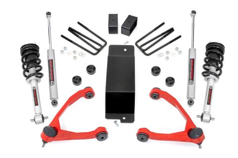 3.5 Inch Lift Kit Forged UCA N3 Strut Red Silverado/Sierra 1500 (14-16) Rough Country