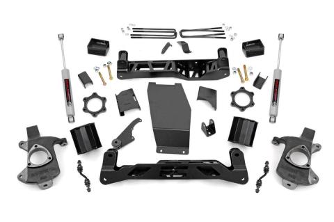 5 Inch Suspension Lift Kit w/N3 14-18 Silverado/Sierra 1500 4WD Aluminum/Stamped Steel Rough Country