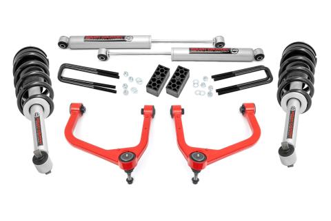 3.5 Inch Lift Kit N3 Struts Red GMC Sierra 1500 2WD/4WD (2019-2025) Rough Country