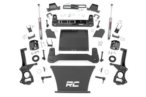 6 Inch Suspension Lift Kit Strut Spacers No Adaptive Ride Control N3 Shocks 19-20 GMC Silverado/Sierra 1500 4WD/2WD Rough Country