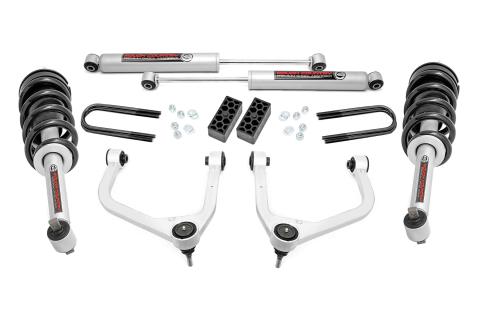 3.5 Inch Lift Kit N3 Struts Rear Mono Leaf Chevy Silverado 1500 (22-24) Rough Country