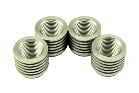 Stainless Tall Manifold Bung Finned for Added Cooling Ideal for Turbo Applications AEM Electronics