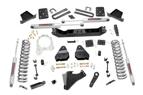 6 Inch Suspension Lift Kit 17-19 F-250/350 4WD Diesel 4 Inch Axle w/o Overloads Rough Country