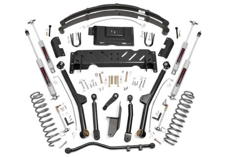 4.5 Inch Jeep Long Arm Suspension Lift System 84-01 XJ Cherokee-2.5L/4.0L/NP242 Rough Country