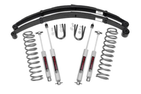 3 Inch Jeep Suspension Lift System N3 Shocks 84-01 Cherokee XJ Rough Country
