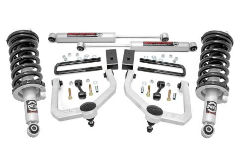 3 Inch Nissan Bolt-On Lift Kit Lifted Struts & N3 Shocks 04-20 Titan 2WD/4WD Rough Country
