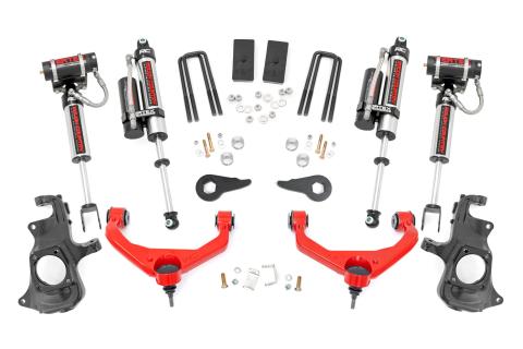 3.5 Inch Lift Kit Knuckle Vertex Red Silverado/Sierra 2500HD/3500HD (11-19) Rough Country