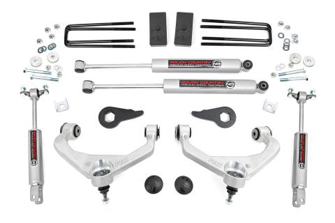 3.5 Inch Lift Kit w/ Overloads Silverado/Sierra 2500HD/3500HD (11-19) Rough Country