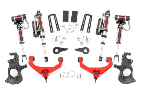 3.5 Inch Lift Kit Knuckle Vertex w/ Overloads Red Silverado/Sierra 2500HD/3500HD (11-19) Rough Country