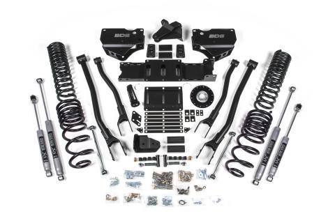 2025 Ram 2500 4WD (Diesel) 6 Inch 4-Link Suspension Lift Kit, 4.5 Inch Rear Lift, Coil Spring - NX2 Shocks BDS Suspension