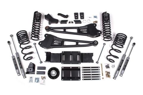 2025 Ram 2500 4WD (Diesel) 4 Inch Radius Arm Suspension Lift Kit W/ Indexing Ring, 2.5 Inch Rear Lift, Coil Spring - NX2 Shocks BDS Suspension