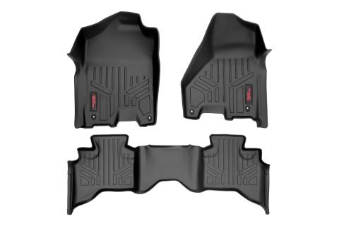 Heavy Duty Floor Mats Front/Rear-12-18 Dodge RAM 1500 Quad Cab Full Console Rough Country