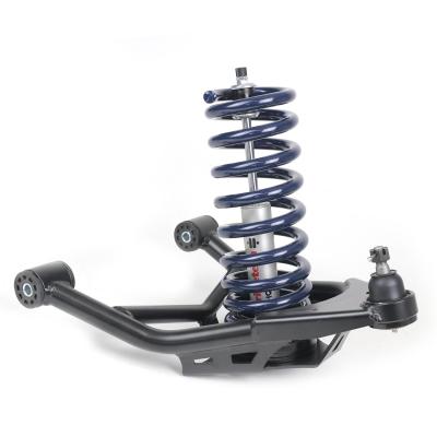 Front Lower Strongarms For 1970-1981 Camaro and Firebird For Use W/ Stock Style Spring Pair Of Tubular Control Arms W/ Ball Joints Delrin Bushings Spring Spacers And Bump StopsPowder Coated Satin Black Ridetech