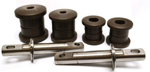 Delrin Control Arm Bushing Kit 2014-2019 Corvette Delrin Bushings For Complete Car And Trunnions For Front And Rear Upper Arms Ridetech