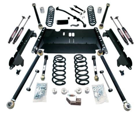 03-06 Wrangler TJ LWB 4 Inch Enduro LCG Long Arm Suspension System &amp; 9550 VSS Twin-Tube Shocks TeraFlex